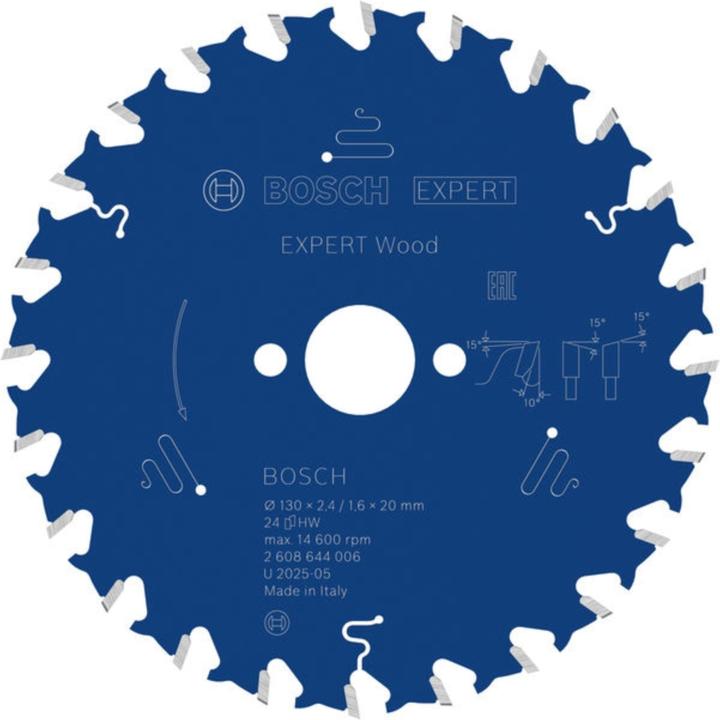 Produktbild Bosch Professional Zubehör Kreissägeblatt Expert for Wood, 130 x 20 x 2,4 mm, 24