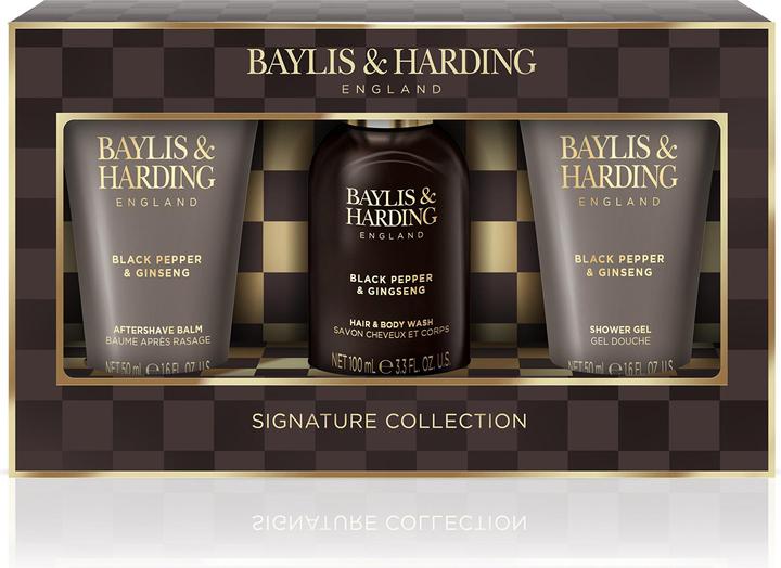 Baylis & Harding Körperpflege-Geschenkset Schwarzer Pfeffer Ginseng 3 Stück (Körperpflegeset)