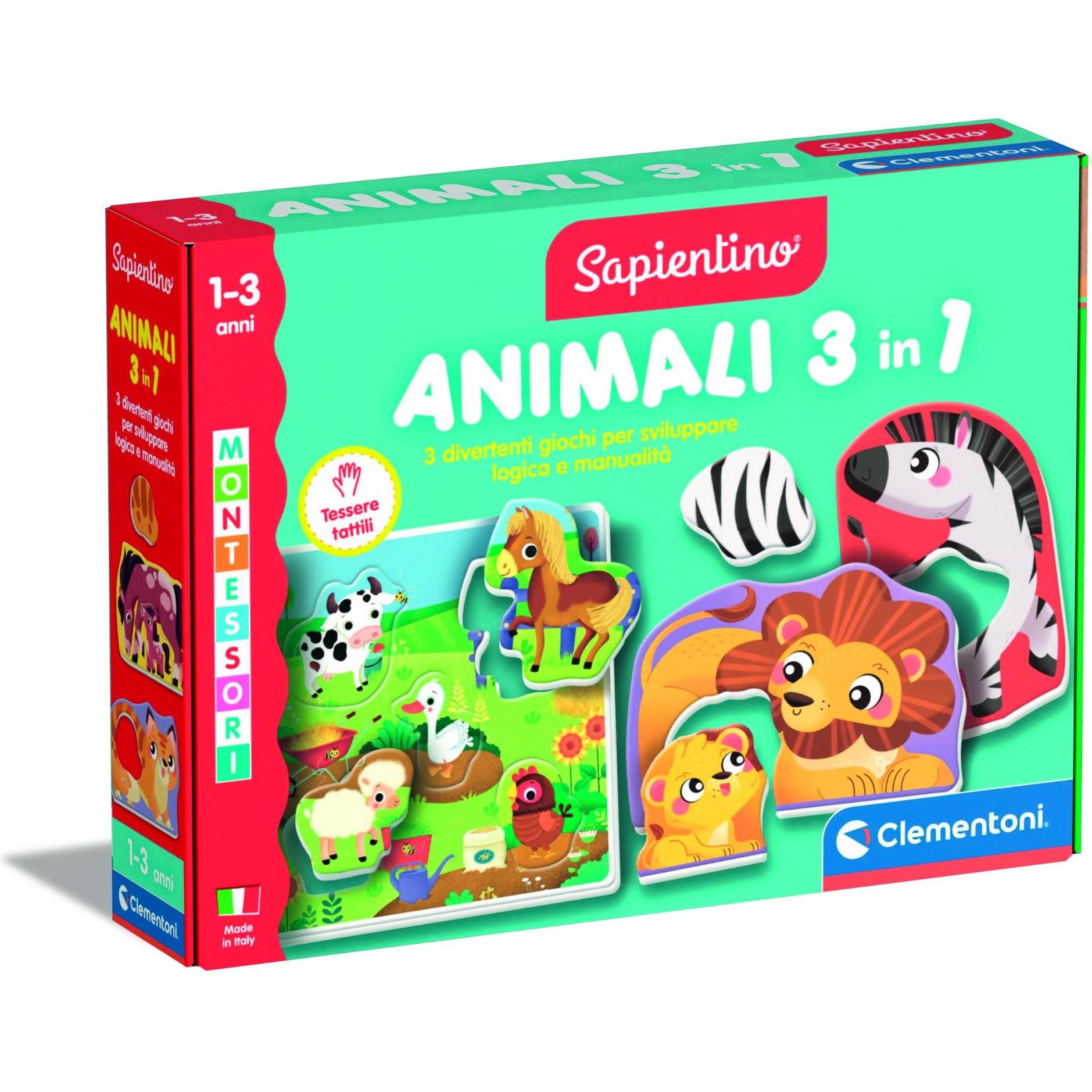 Clementoni Montessori - Animals 3in1