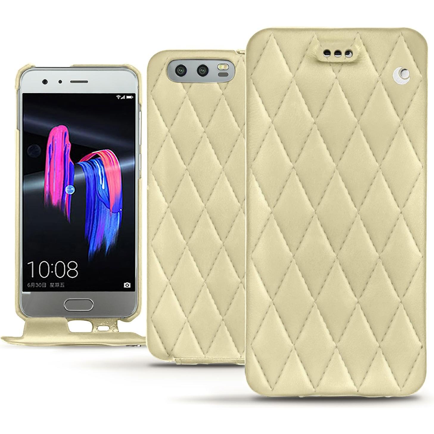 Thumbnail - Noreve Lederschutzhülle vertikal (Honor 9), Smartphone Hülle, Beige