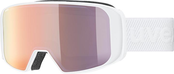 Uvex Sports Unisex – Erwachsene, saga TO Skibrille, inkl. Wechselscheibe, white/rose-LGL, one size