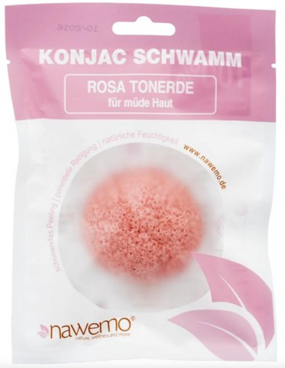 Actual product image Nawemo Konjac Sponge Pink clay