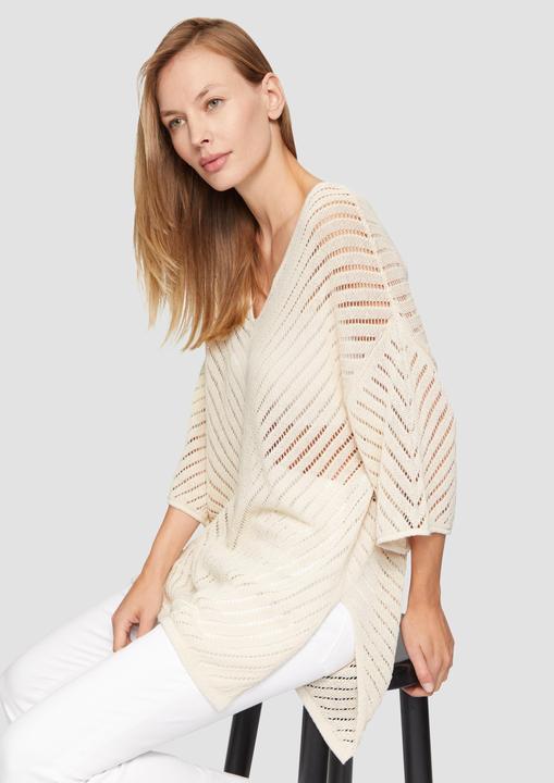 Produktbild s.Oliver Strickpullover Stricktunika mit Lochmuster (44)