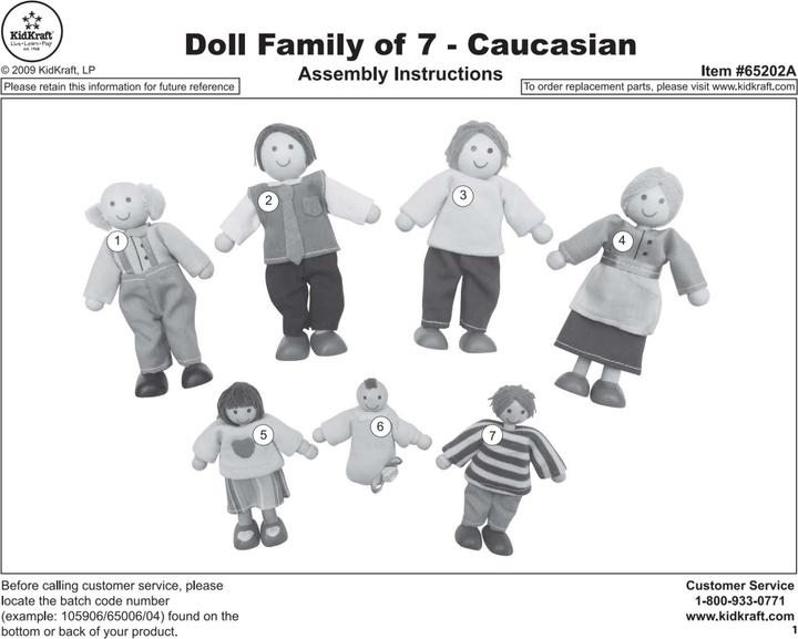 Produktbild KidKraft Puppenfamilie 7-köpfig