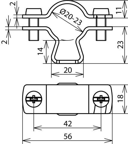 Actual product image Dehn Conductor holder for HVI/CUI conductors D 275252 (Terminal strips)