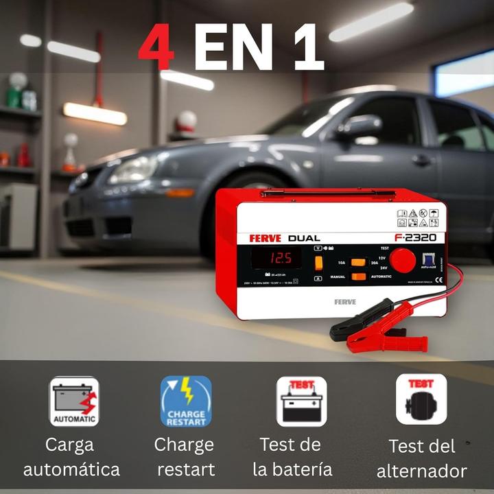 Productafbeelding Ferve F-2320 Dual Charger for Lead Acid Batteries, 0 (12V, 24V, 20 A)