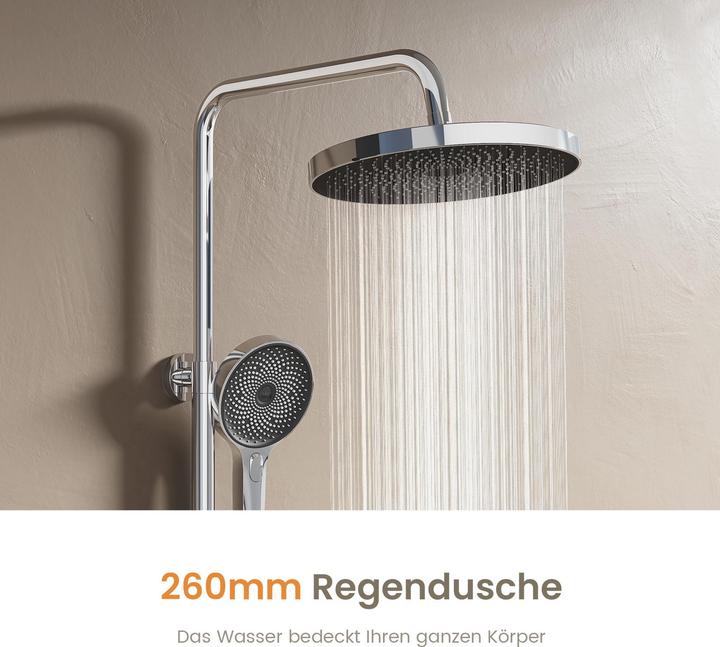 Immagine prodotto Emke Sistema doccia con termostatico miscelatore doccia cromato set completo doccia a pioggia con