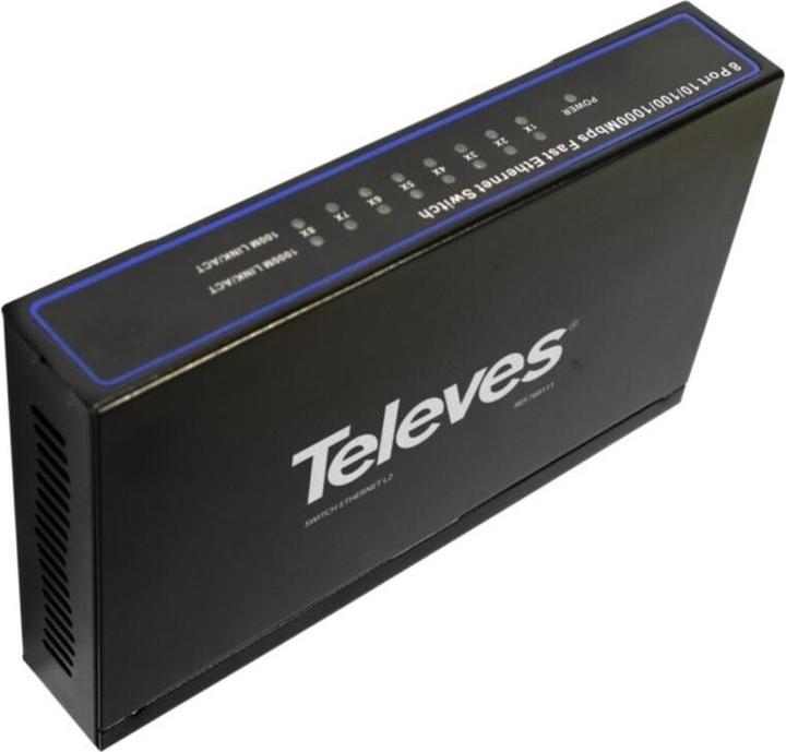 Actual product image Televes SWUM-1000-8 Ethernet Switch (8 Ports)