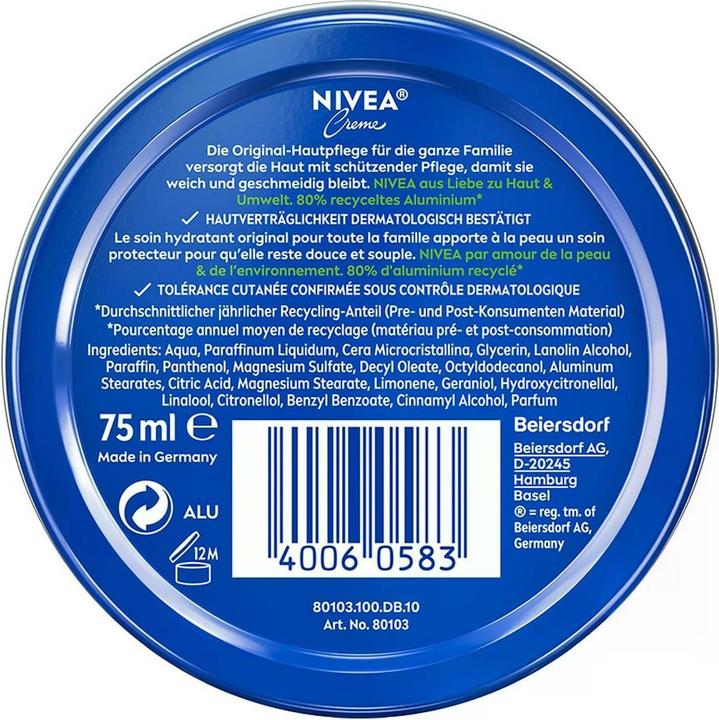 Image du produit NIVEA Crème en boîte (Crème pour le corps, 75 ml)