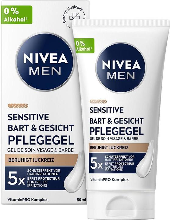 NIVEA MEN Sensitive Bart & Gesicht Pflege-Gel (50 ml)