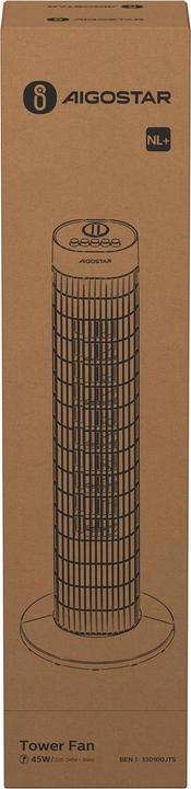 Produktbild Aigostar Turmventilator, 45W, Schwarz/Weiss