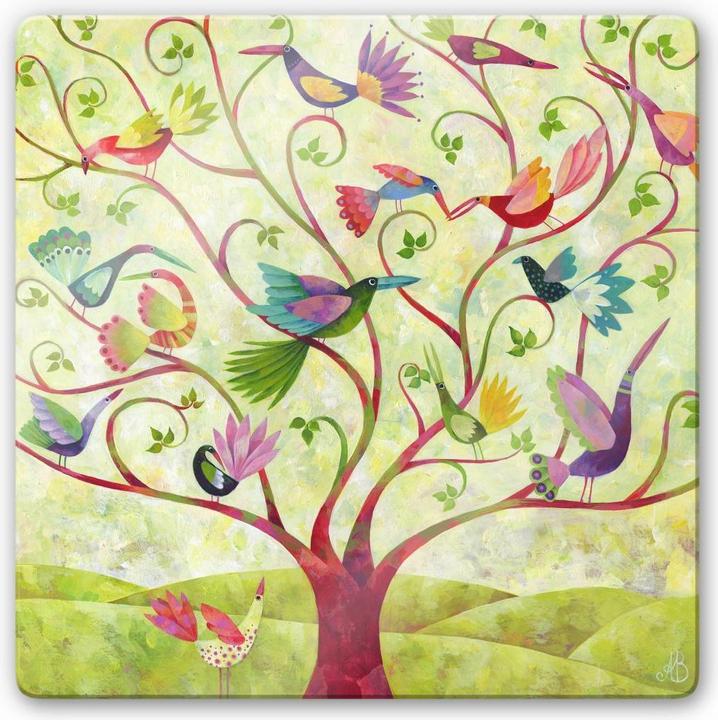 Actual product image Trenddeko Blanz - Exotic birds (50 x 50 cm)