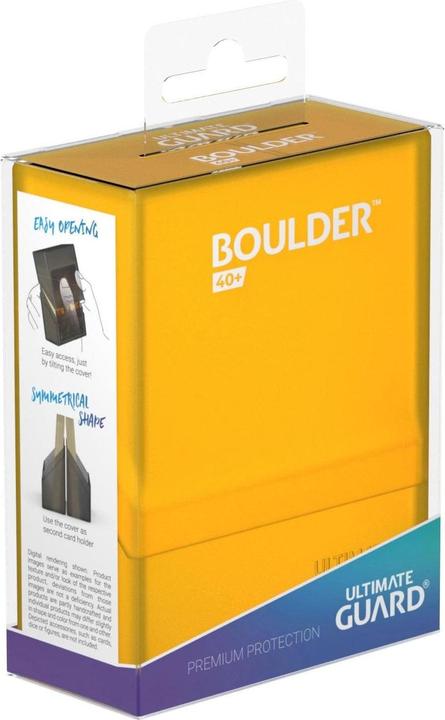 Actual product image Ultimate Guard Card Box Boulder Deck Case Standard Size 40+ Amber