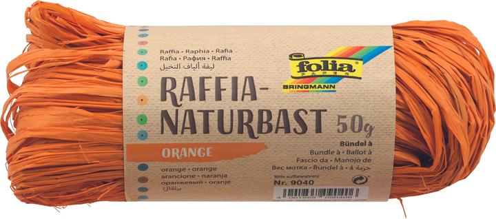 Produktbild Folia Bringmann Naturbast Raffia 50g Orange