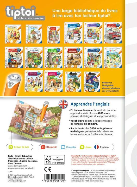 Image du produit tiptoi Mon premier livre de vocabulaire anglais (Français)