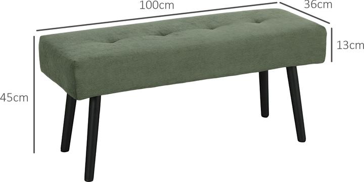 Image du produit Homcom Sitzbank Polyester, Stahl Grün (36 cm)