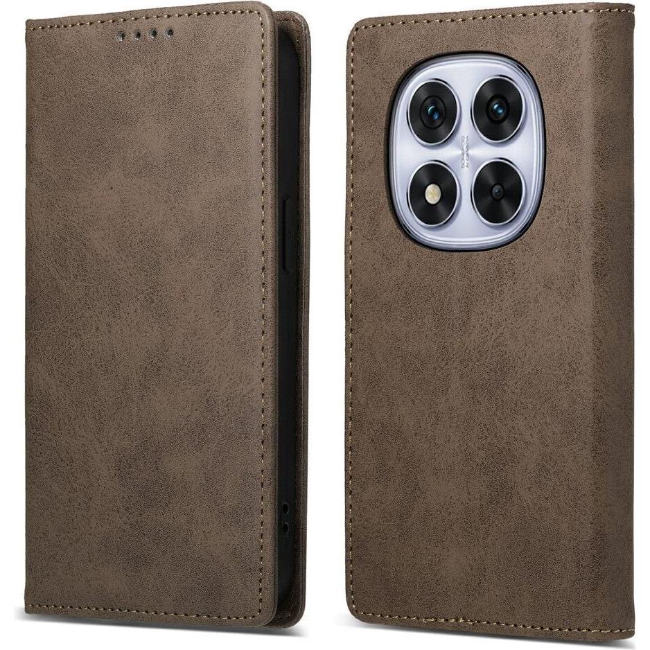 Cover-Discount Xiaomi Redmi Note 15 Pro 5G - Flip Case mit RFID Blocker (Xiaomi Redmi 15 5G), Cover smartphone, Marrone