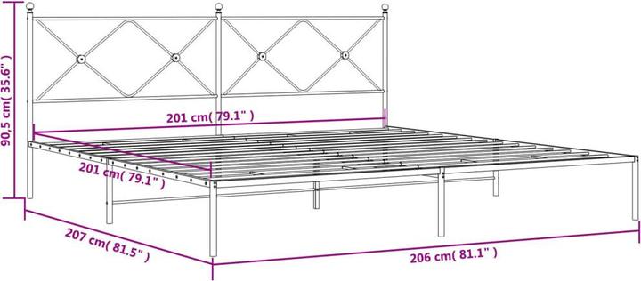 Image du produit vidaXL Bettgestell (200 x 200 cm)