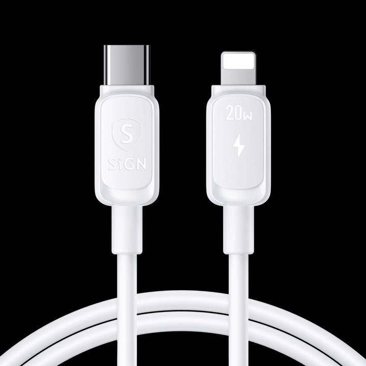 Image du produit SIGN Câble USB-C vers Lightning 20W, 3m - Blanc (3 m, 20 W)