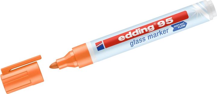 Produktbild Edding Filzstift Glasmarker 95 (Orange, 3 mm, 1 x)