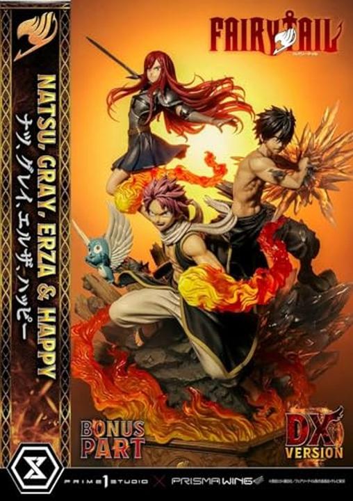 Image du produit Prime 1 Studio FAIRY TAIL -Natsu, Gray, Erza, Happy -Statue Del. Bonus Vers. 1/7 57cm