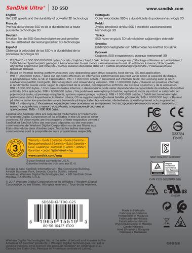 Actual product image Sandisk Ultra 3D (1000 GB, 2.5")