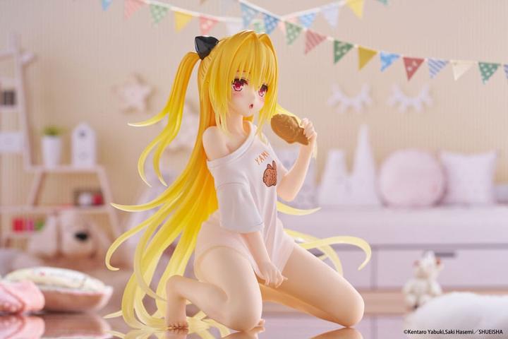Actual product image Taito To Love-Ru Darkness PVC Statue Desktop Cute Figure Golden Darkness Roomwear Ver. 13 cm