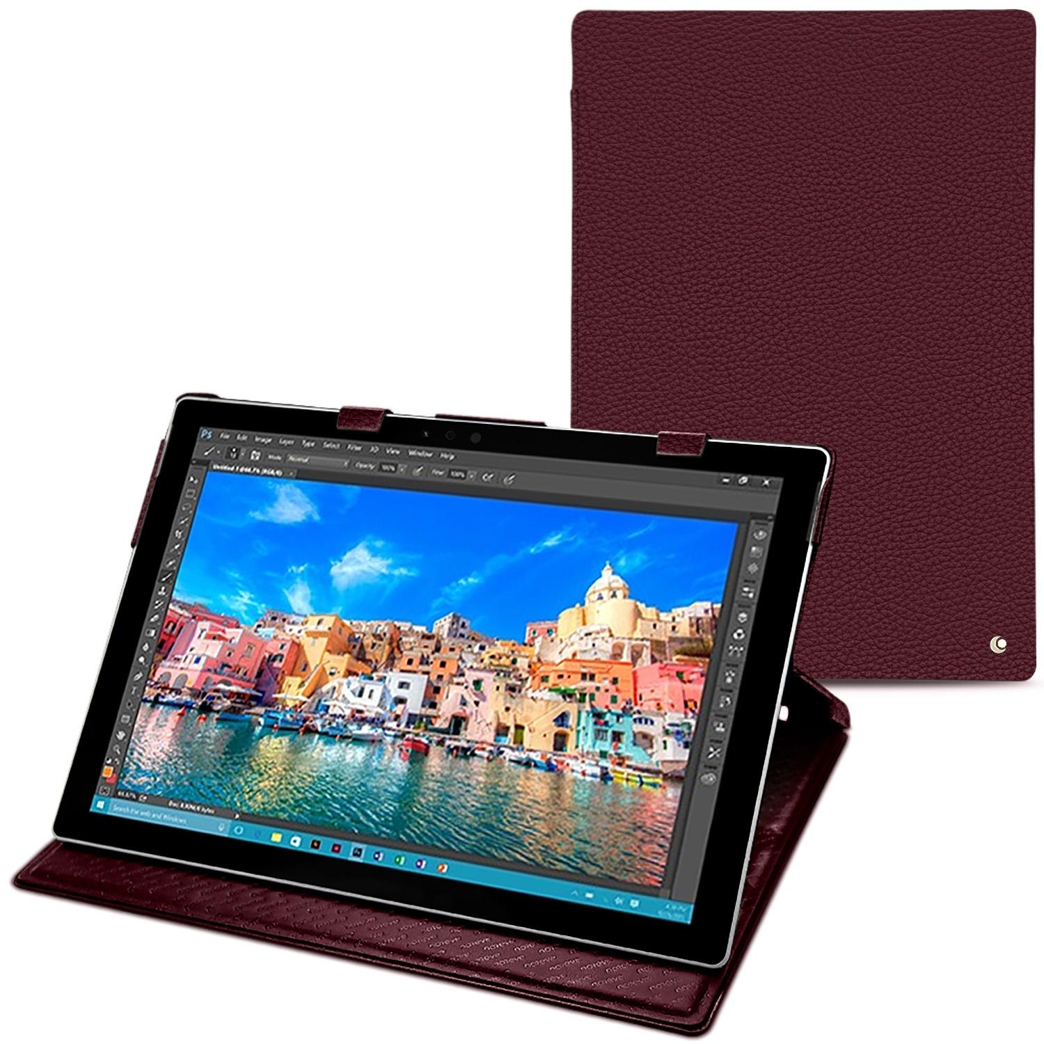 Thumbnail - Noreve Lederschutzhülle vertikal (Microsoft Surface Pro 4), Tablet Hülle, Violett