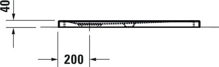 Produktbild Duravit Quadrat-Duschwanne TEMPANO mit Antislip 900x900x40mm weiss