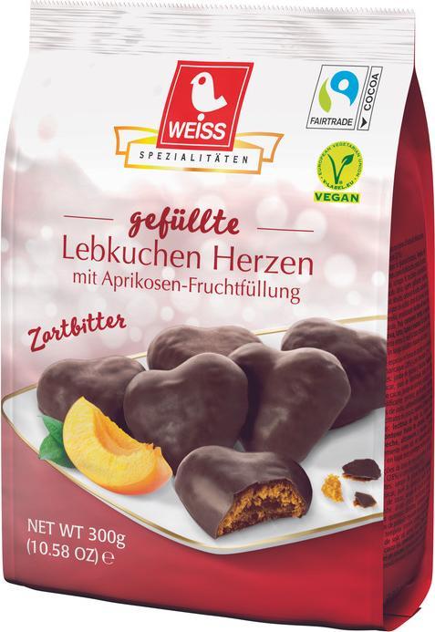 Image du produit Coeurs fourrés chocolat noir 300g