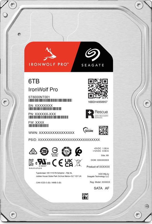 Actual product image Seagate IronWolf Pro (6 TB, 3.5", CMR)