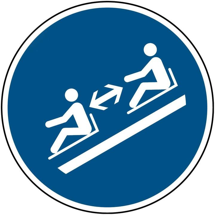Actual product image Brady ISO safety sign - Keep your distance