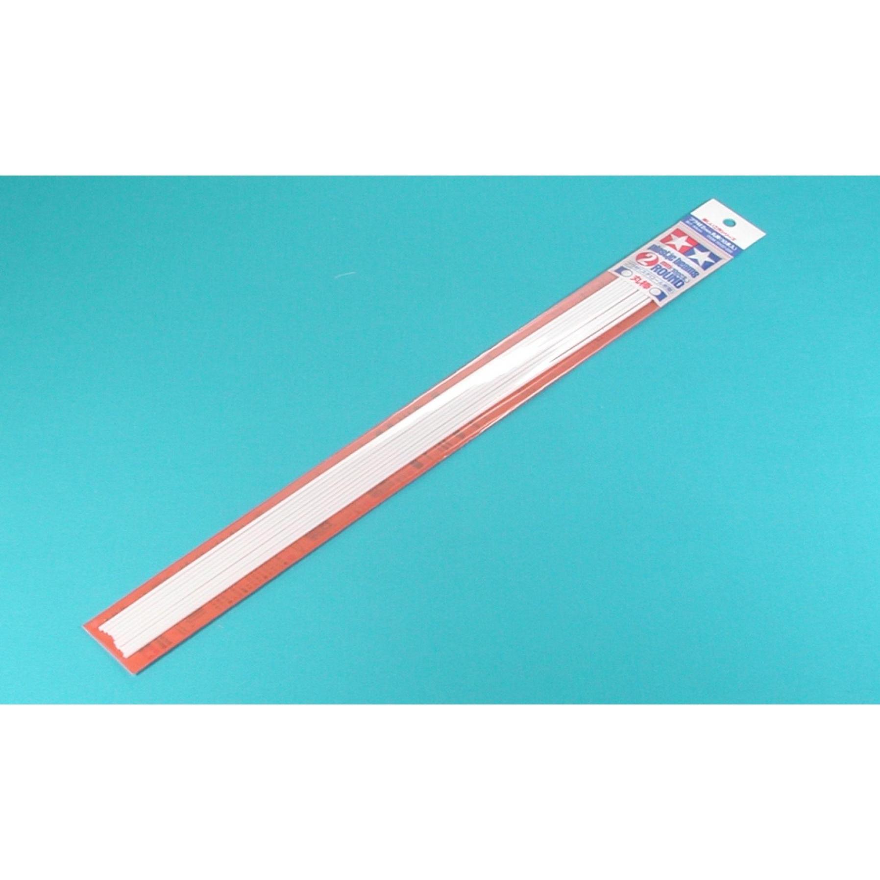 Tamiya Rundprofil 2mm 10 400 mm weiss Kst.