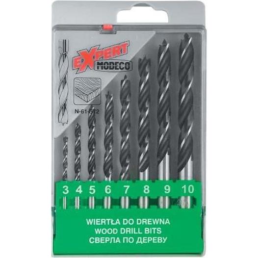 Modecom, Bohrereinsatz, drill for wood, rotating cylindrical set 7 4 5 3 6 10 8 9 mm (MN-61-572) (3, 4, 5, 6, 7, 8, 10, ...