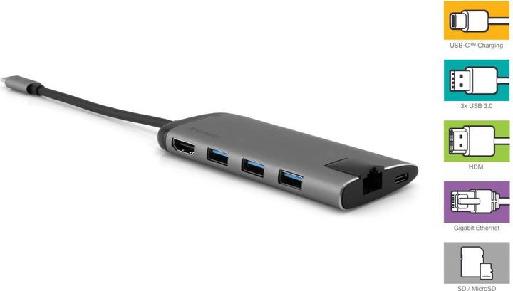 Actual product image Verbatim Multiport (USB-C, 1 portion)