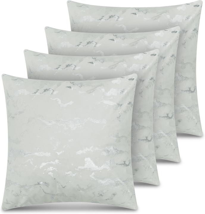 Produktbild Aspero 4er Set Kissenbezüge mit Marmordesign 60x60cm Carrara - 9861 (60 x 60 cm)