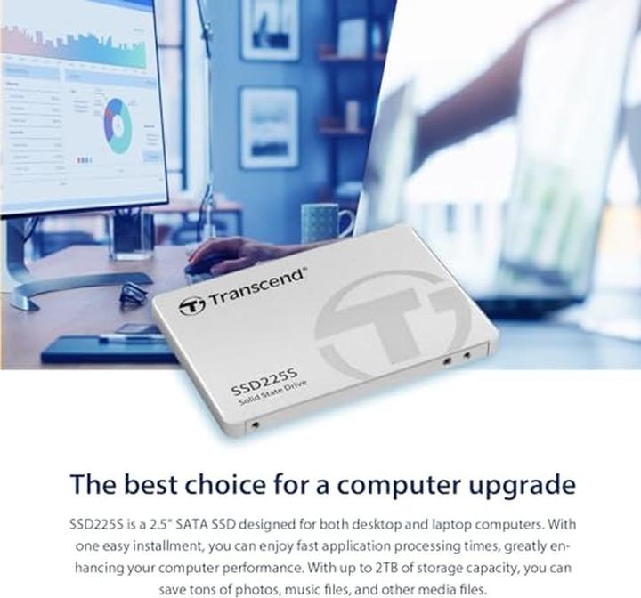 Actual product image Transcend 2TB 2.5IN SSD SATA3 3D TLC (2000 GB, 2.5")