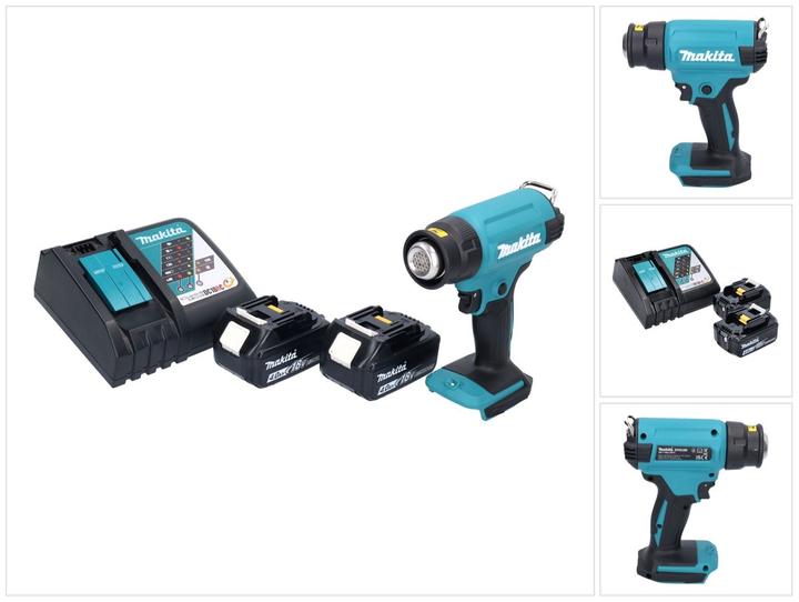 Image du produit Makita DHG 180 RM Pistolet à air chaud sans fil 18 V 550 °C + 2x batterie 4,0 Ah + chargeur