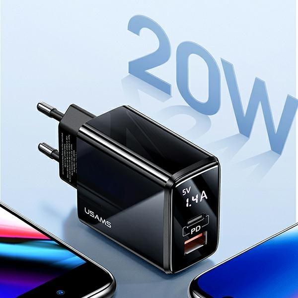 Produktbild Usams US-CC133 įkroviklis 1x USB-A 1x USB-C 3,4 A (CC133TC01) (20 W)