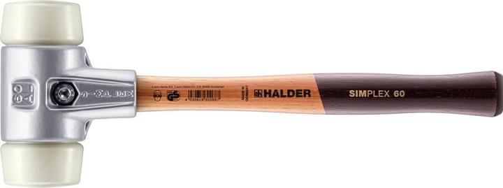 Actual product image Halder Soft Face Hammer SIMPLEX Length 405 mm Head-Ø 60 mm Wood (930 g)