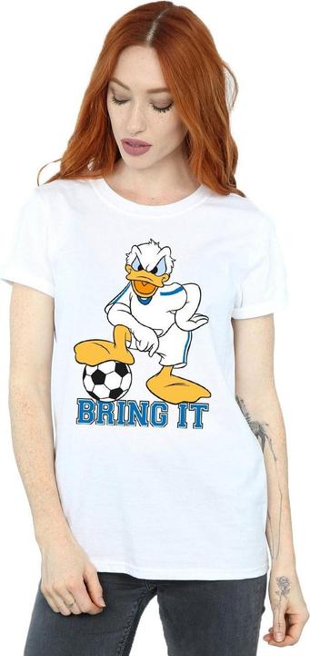 Actual product image Disney Womens/Ladies Donald Duck Bring It Cotton Boyfriend T-Shirt (S)