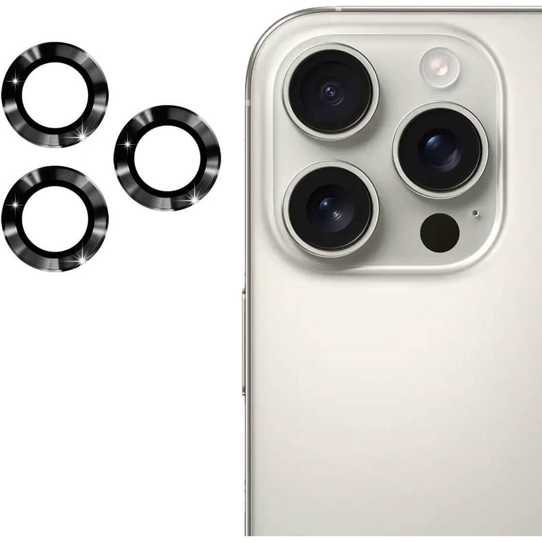 Enkay iPhone 16 Pro / 16 Pro Max - Kamera Linsen Panzerglas (3 Stück, Apple iPhone 16 Pro Max, Apple iPhone 16 Pro), Sma...