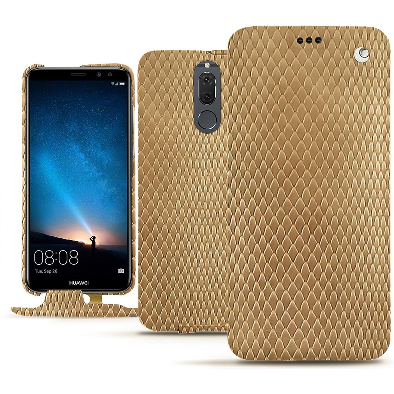 Noreve Lederschutzhülle vertikal (Huawei Mate 10 Lite), Smartphone Hülle, Beige