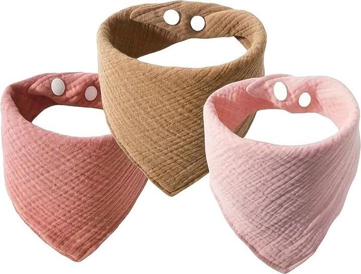 Actual product image ASMI Bib cotton muslin 3 pieces