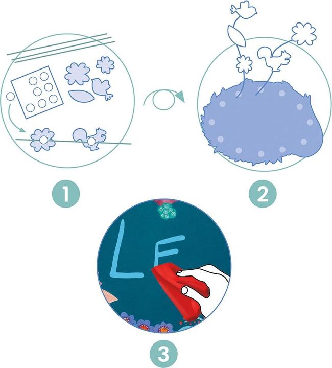 Actual product image Djeco DIY - Rewritable forest board