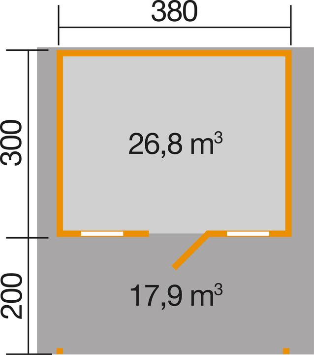 Actual product image Weka Holzbau Garden shed 110 A Gr.1, 28 mm, V200, ET, 2 EF