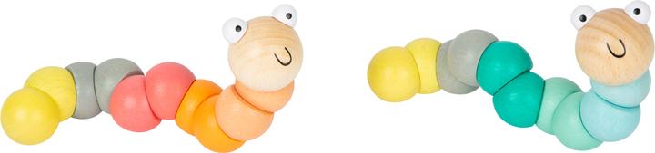 Actual product image small foot Display motor skills toy caterpillar pastel