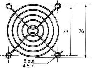 Actual product image Sunon PROTECTIVE GRID FOR FANS 80 x 80mm