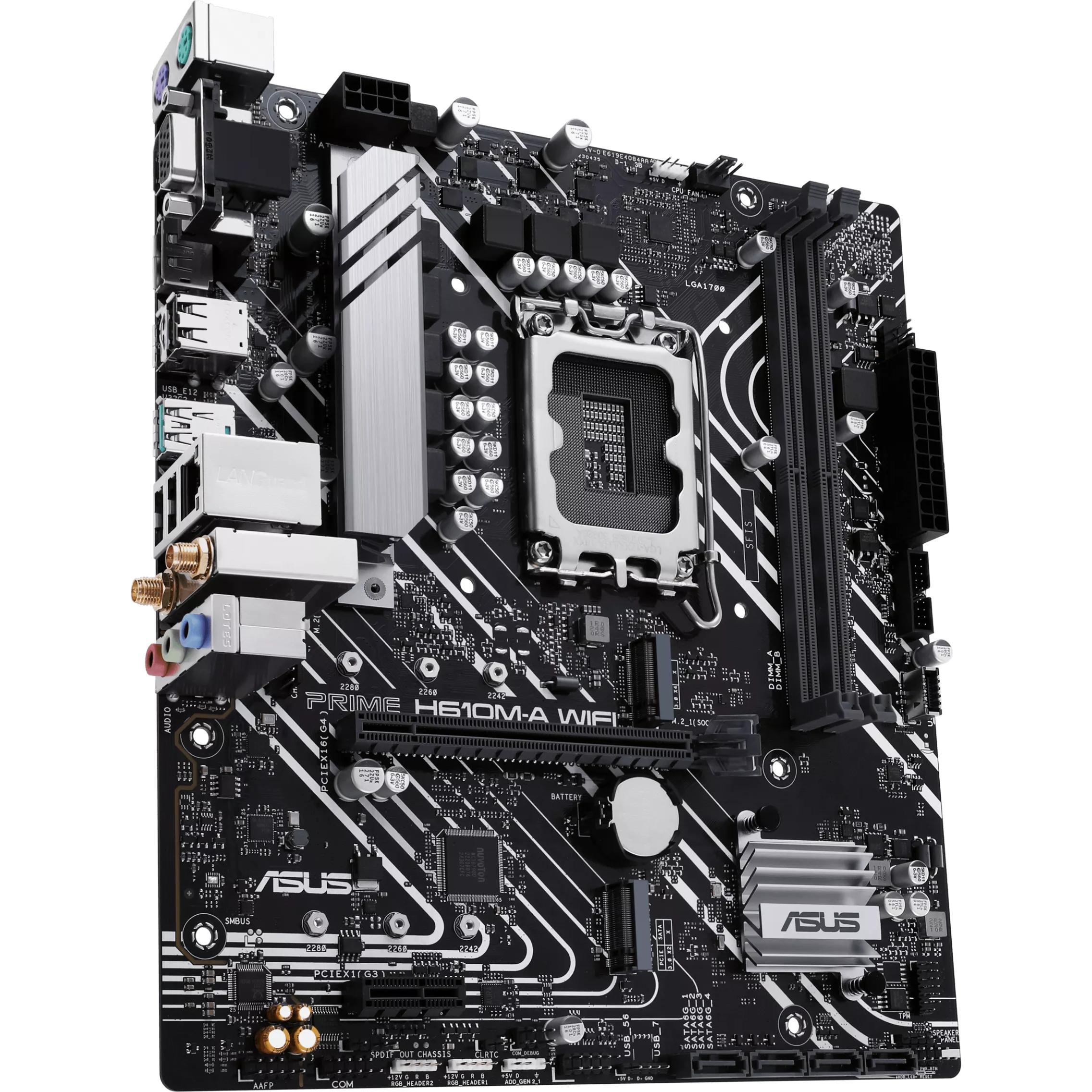 ASUS PRIME H610M-A WIFI (LGA 1700, Intel H610, mATX), Mainboard