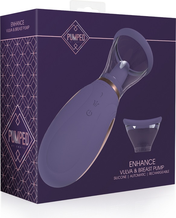 Doc Johnson Enhance - Automatic - 13-Speed - Silicone - Rechargeable Vulva & Breast Pump